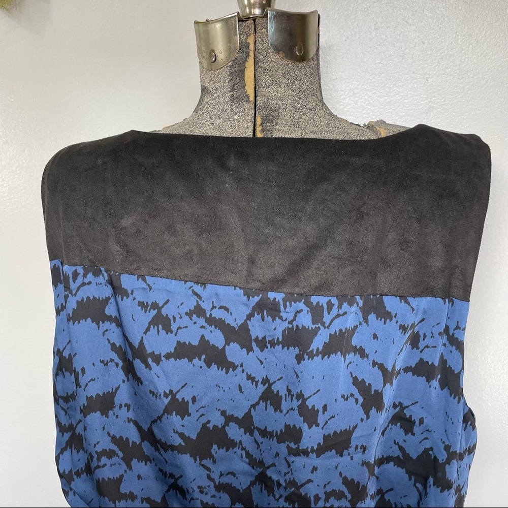 DKNYC XL blue and black sleeveless double layered dress - Picture 5 of 7